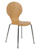 Krzesło konferencyjne S-122, kolor bukowy, sklejka